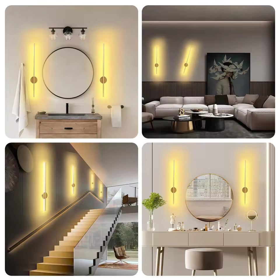 Rechargeable Gold Wall Light LED Dimmable Remote Control Battery