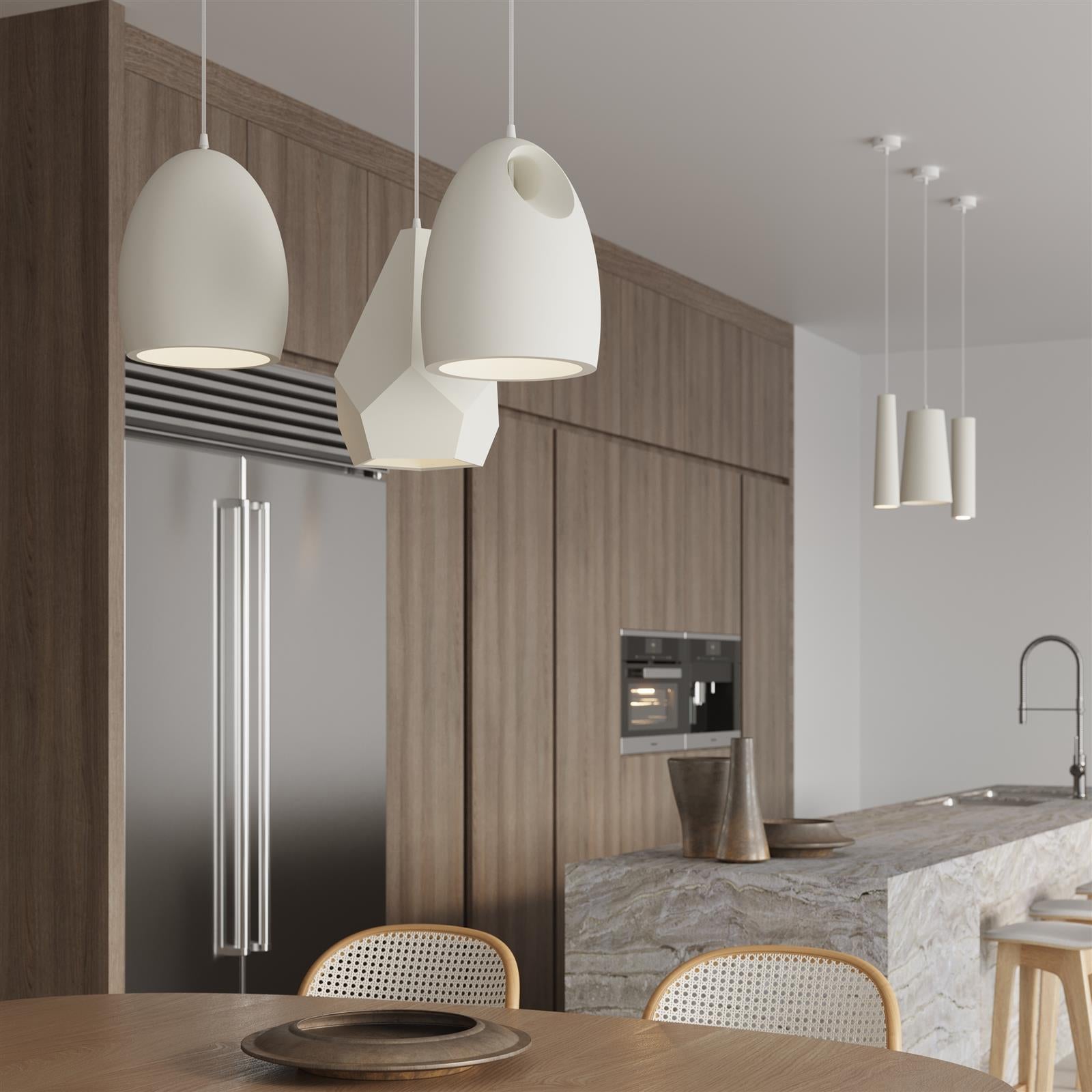 Adjustable Ceramic Pendant Lamp for Dining Room - Modern Zen Light