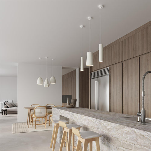 Adjustable Ceramic Pendant Lamp for Dining Room - Modern Zen Light
