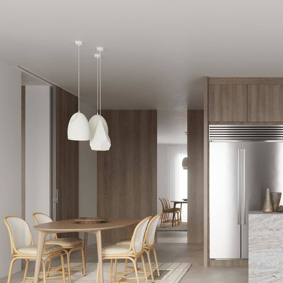 Adjustable Ceramic Pendant Lamp for Dining Room - Modern Zen Light