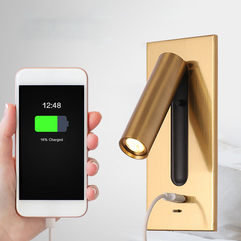 Reading Wall Light with USB Charger & Switch LED Bedside Lamp