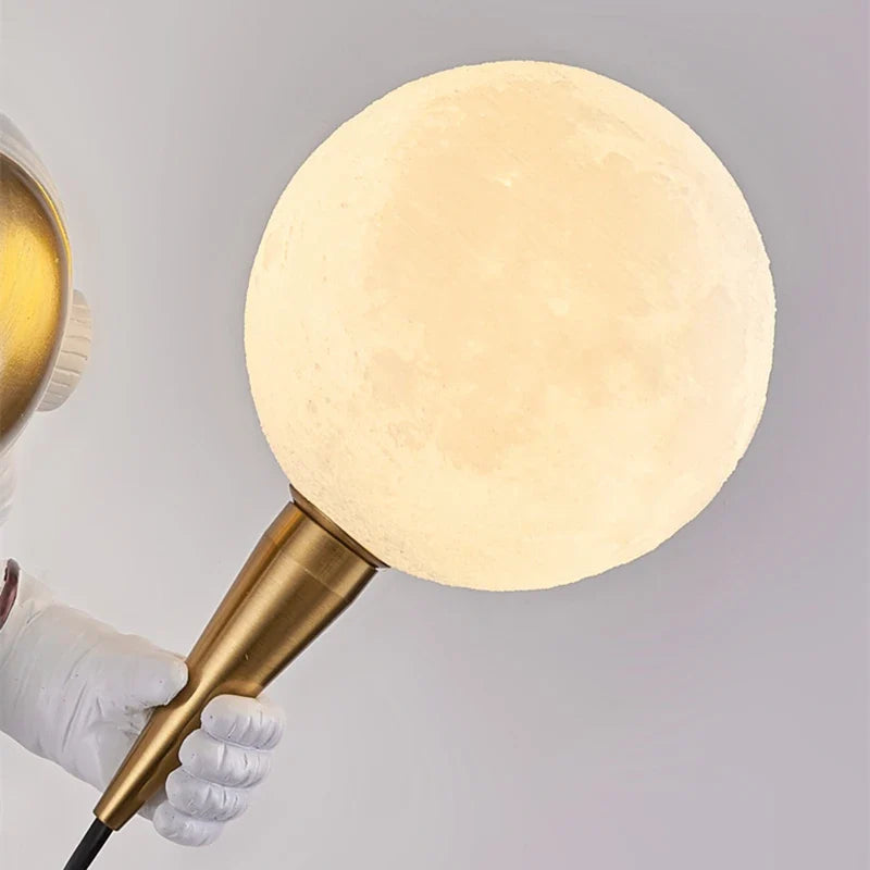 Astronaut LED Wall Light Plug In Moon Globe Kids Bedroom UK