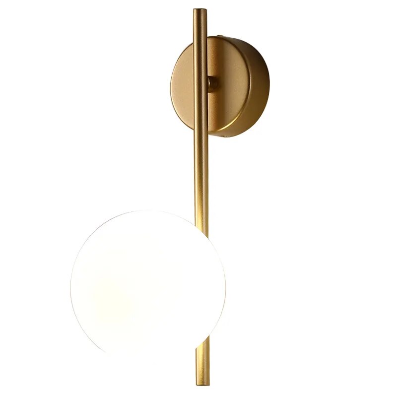 Gold Globe Wall Lamp - Luxury Bedroom Living Room Light Fixture