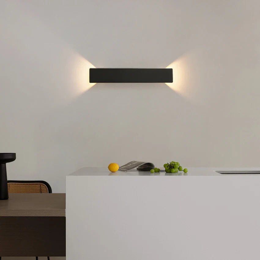 Sleek LED Wall Lamp with Warm Light - Easy Install Bedroom Lighting