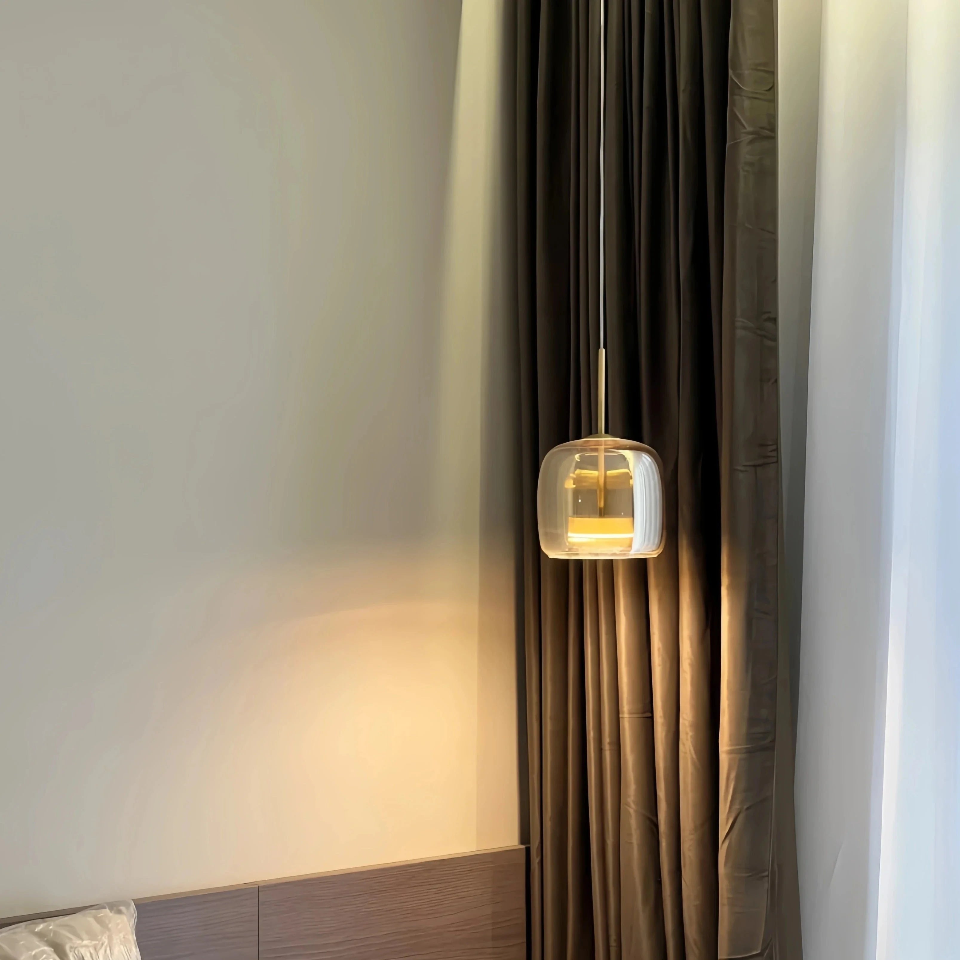 Dildale Black Gold Pendant Lamp LED Warm Light Adjustable Height