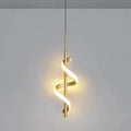Twisted LED Pendant Light Black Gold Modern Ceiling Light UK