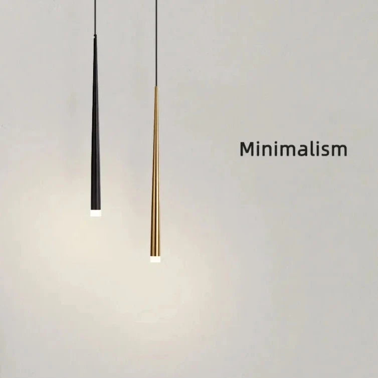 Sleek Drop Pendant Light - LED Integrated Adjustable Height Warm Light