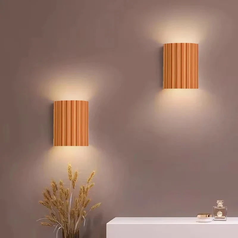 Fence Wall Light - Green White Grey Orange - Nursery Bedroom Hall