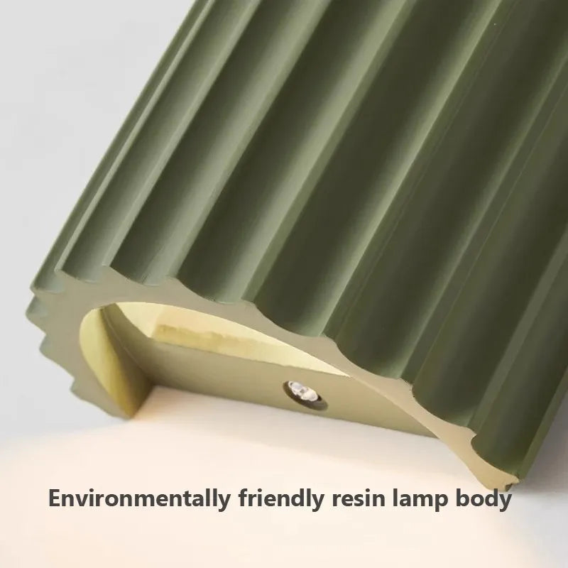 Fence Wall Light - Green White Grey Orange - Nursery Bedroom Hall