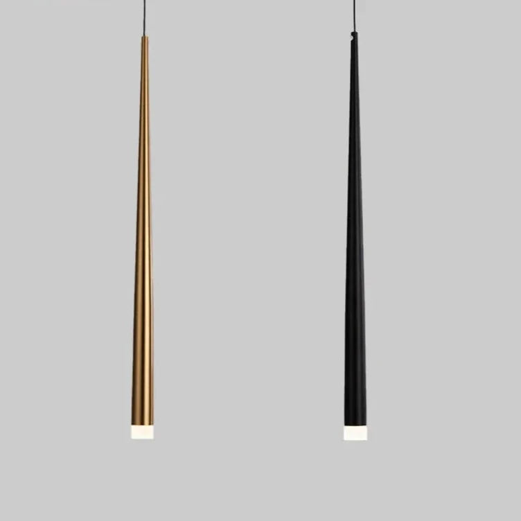 Sleek Drop Pendant Light - LED Integrated Adjustable Height Warm Light