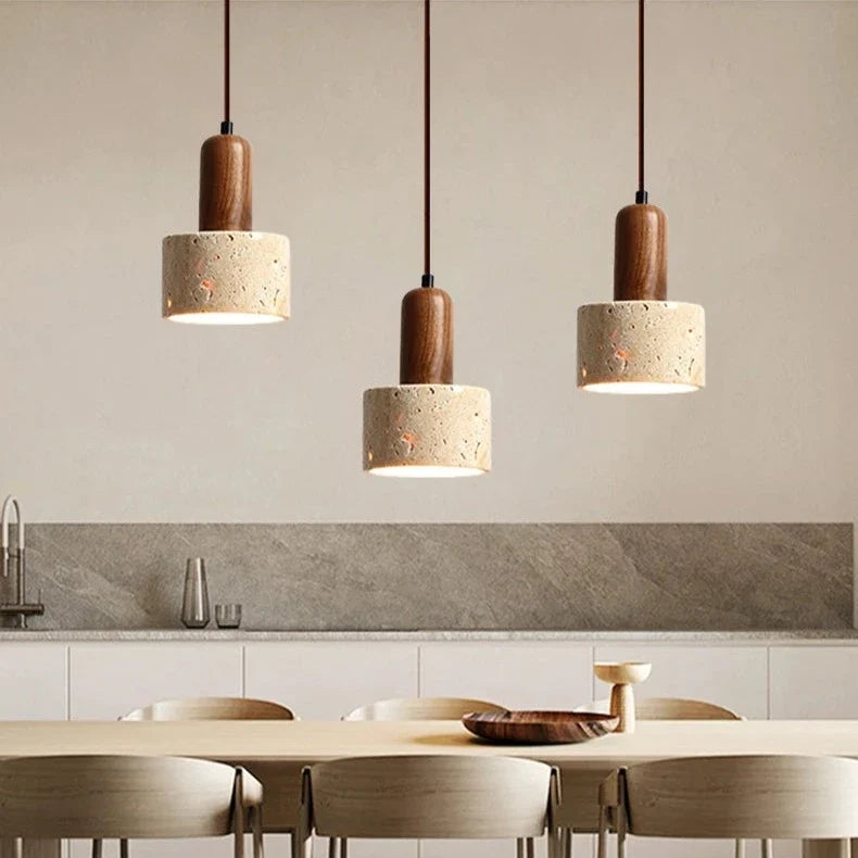 Travertine Pendant Light Beige Brown Kitchen Island Ceiling Light