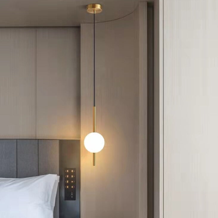 Solo Globe Hanging Pendant Light - Adjustable LED Bedroom Lighting