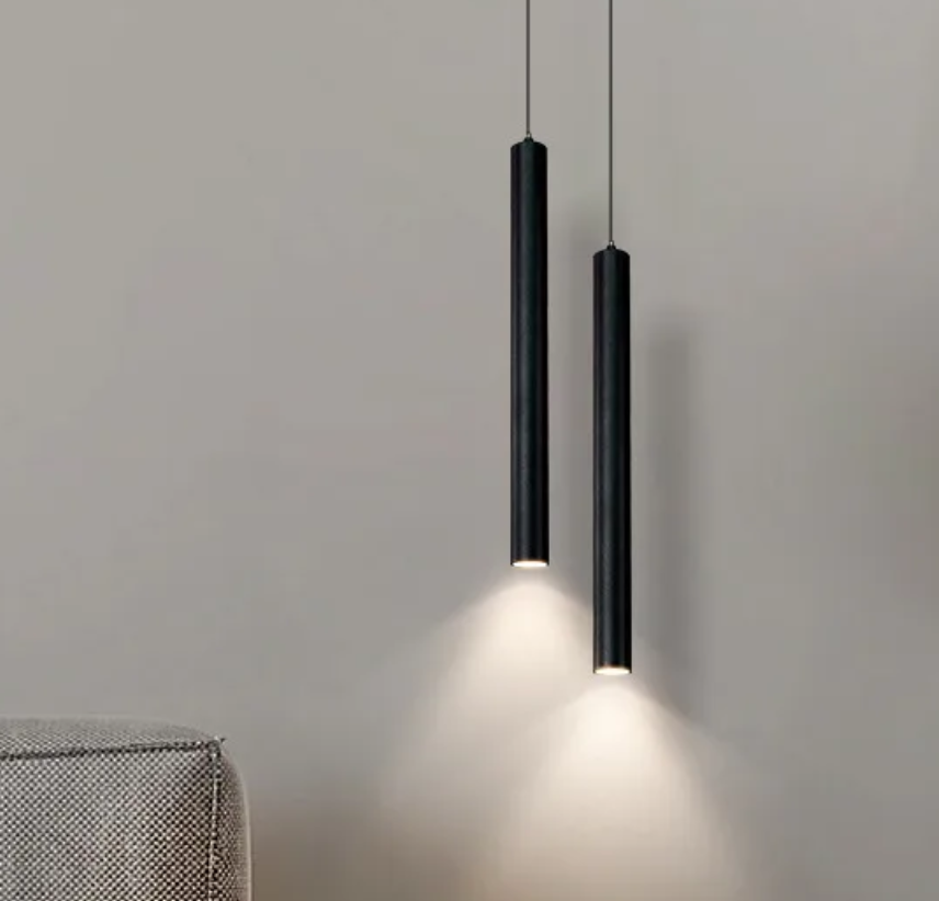 Trip Black Pendant Light - Adjustable Minimal Bedroom Lighting
