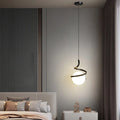 Spiral Globe Pendant Light - Metal & Glass