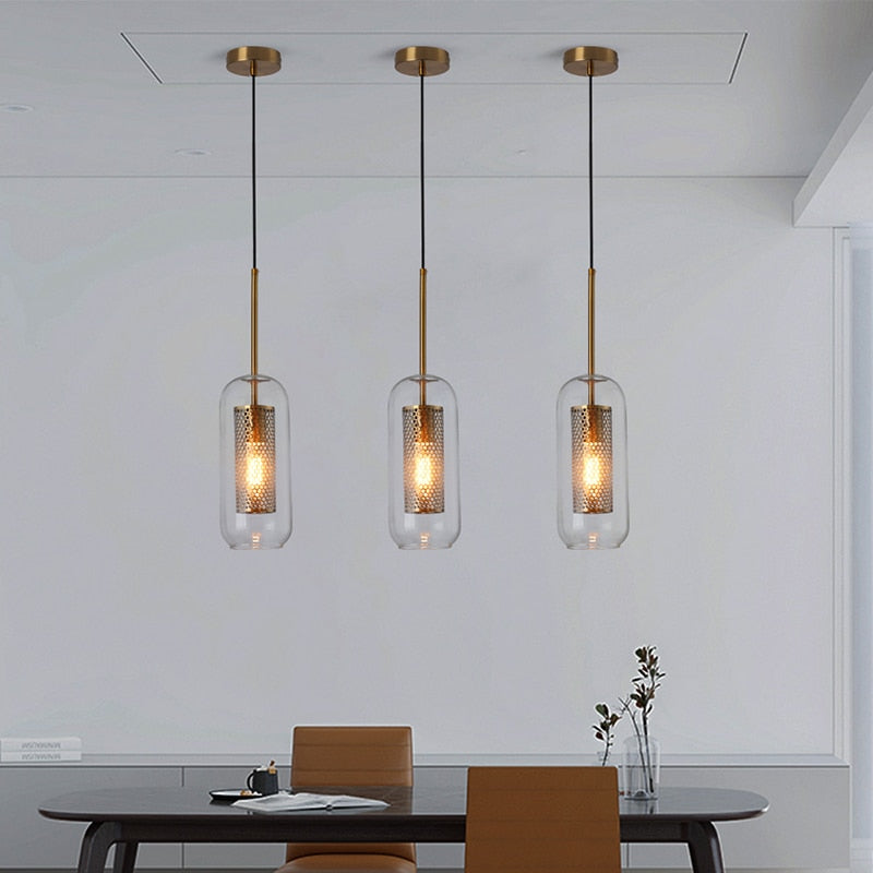 Medieval Glass Pendant Light with Chain - Premium Home Decor UK