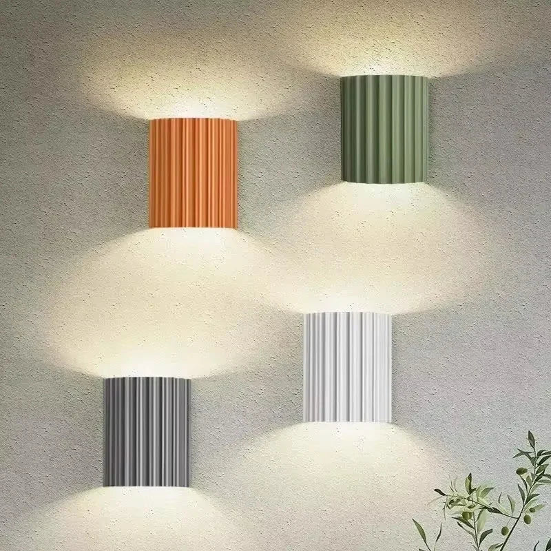 Fence Wall Light - Green White Grey Orange - Nursery Bedroom Hall