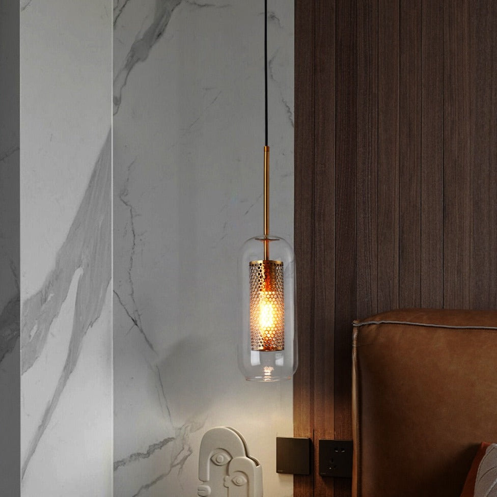 Medieval Glass Pendant Light with Chain - Premium Home Decor UK