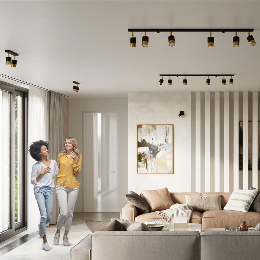 Trip Track Light Gold Black Ceiling Fitting Modern Lighting