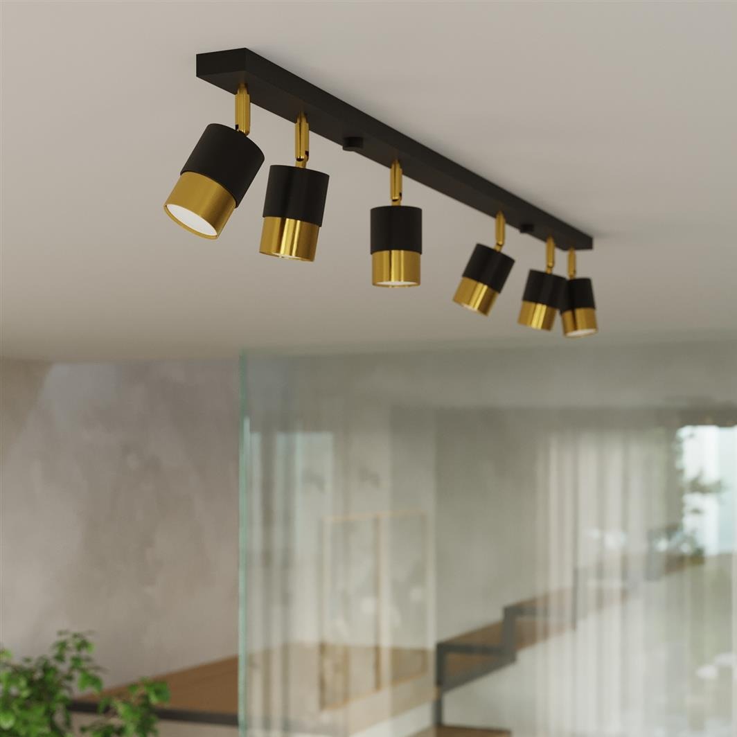 Trip Track Light Gold Black Ceiling Fitting Modern Lighting