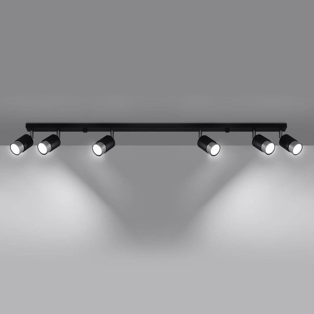 Trip Track Light Chrome Black Modern Ceiling Fitting