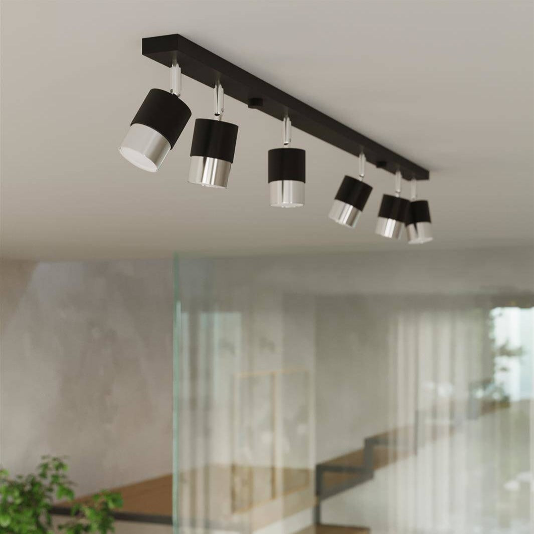 Trip Track Light Chrome Black Modern Ceiling Fitting