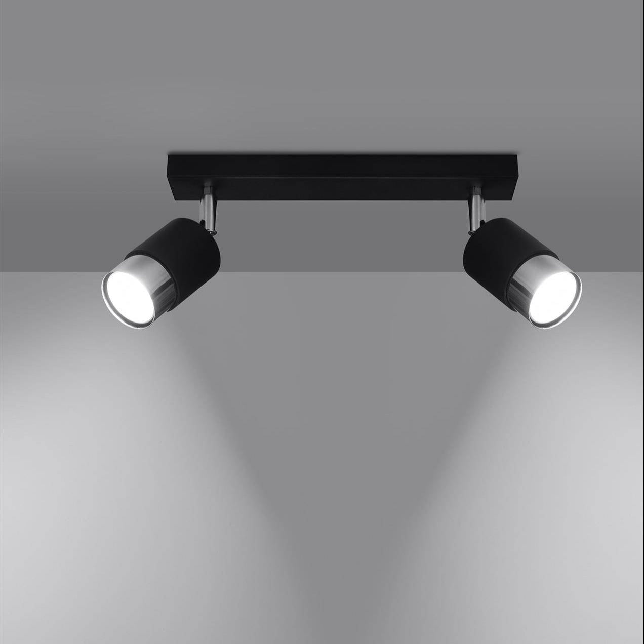 Trip Track Light Chrome Black Modern Ceiling Fitting