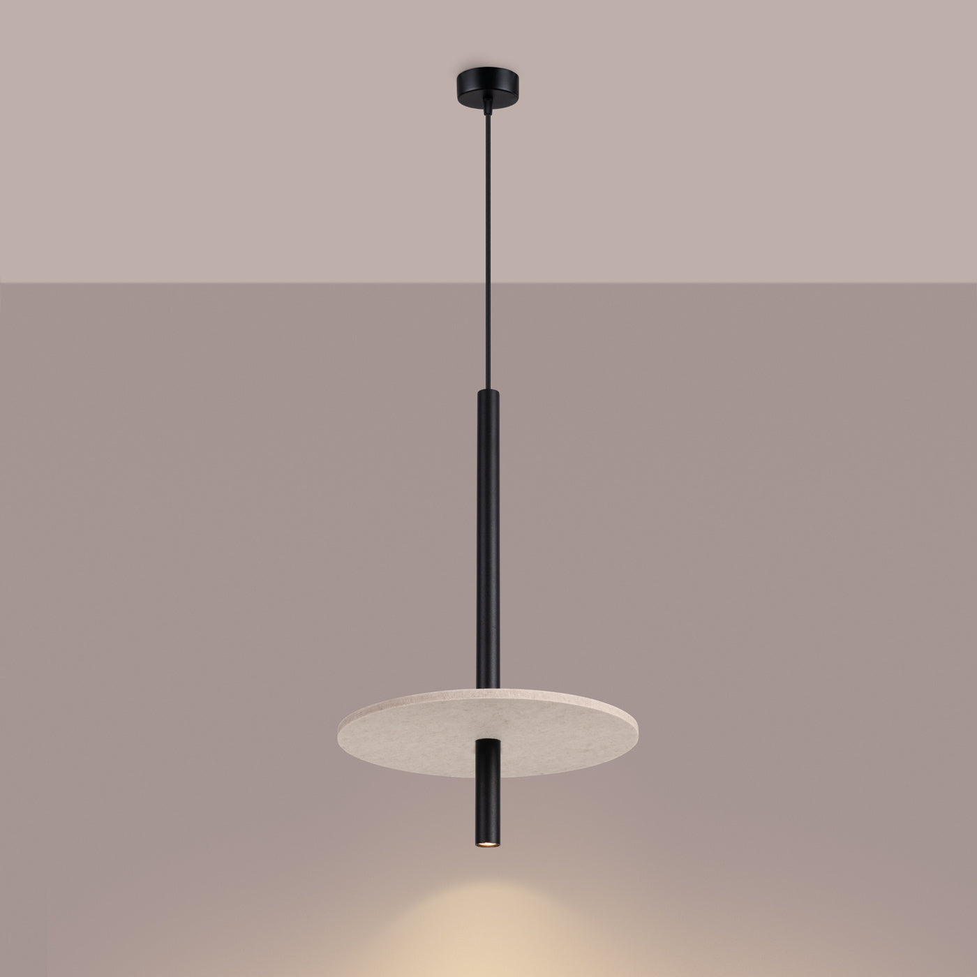 Modern Felt Disc Pendant Light G9 - Navy Yellow Beige Kitchen