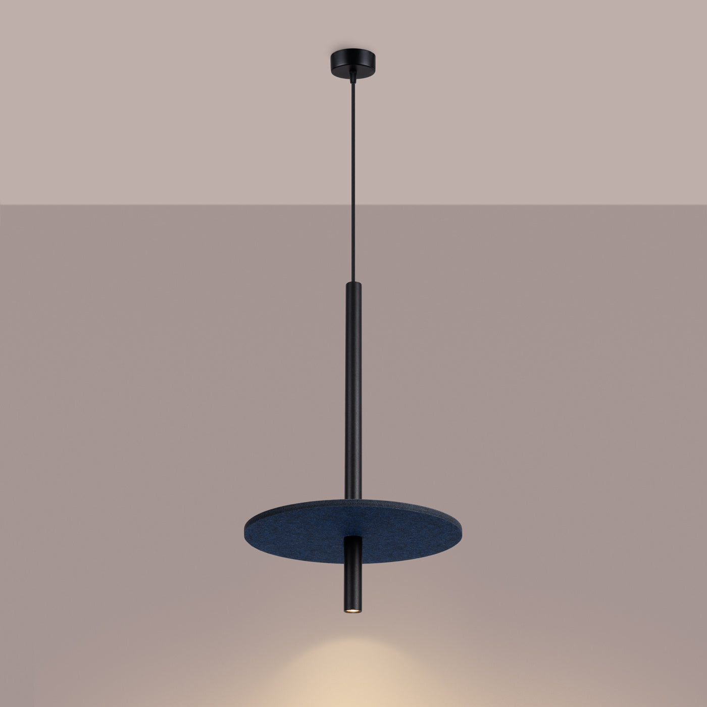 Modern Felt Disc Pendant Light G9 - Navy Yellow Beige Kitchen