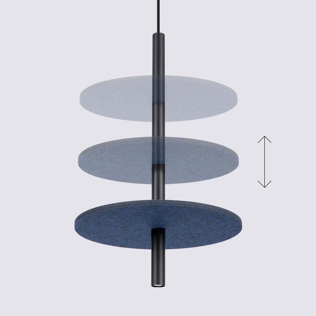 Modern Felt Disc Pendant Light G9 - Navy Yellow Beige Kitchen