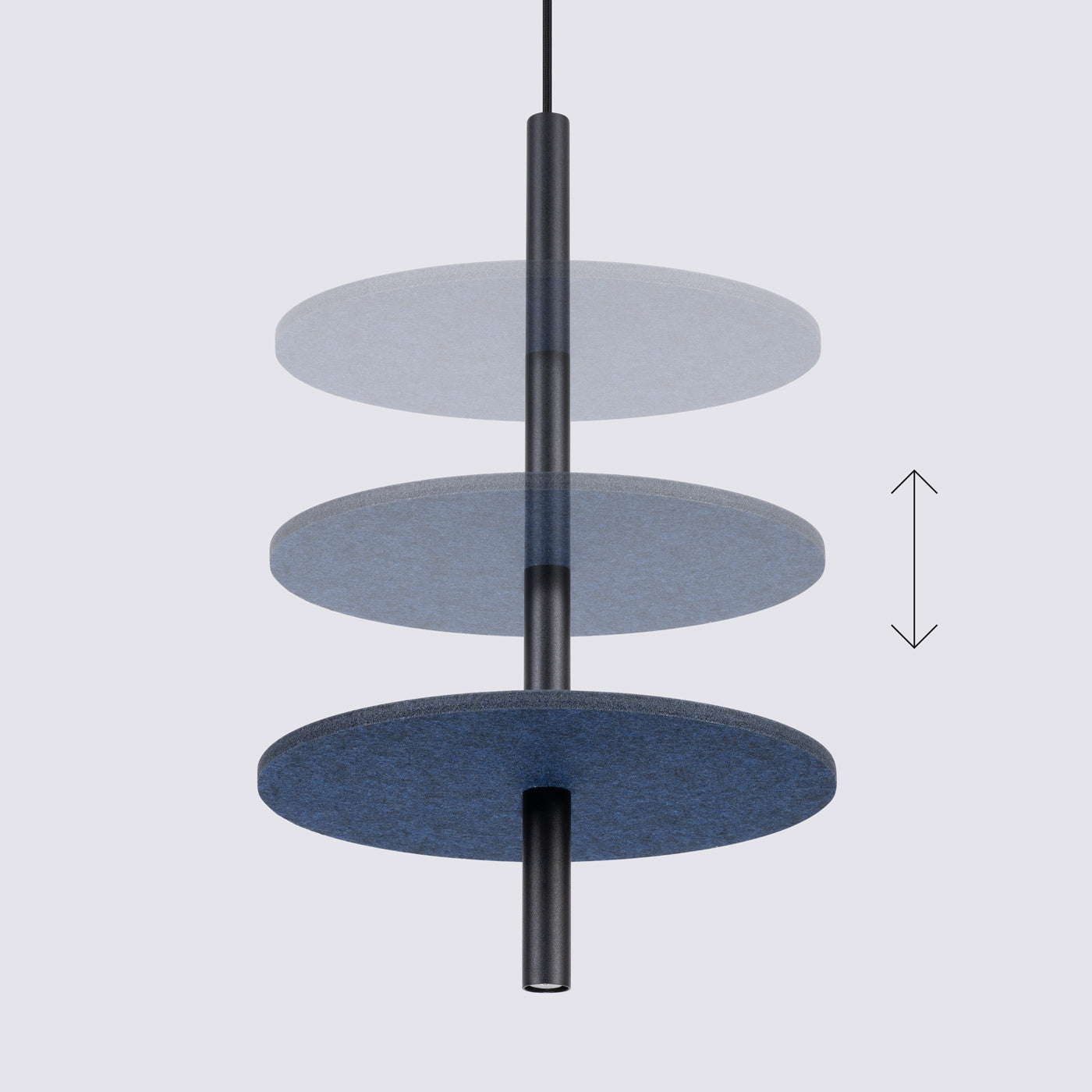 Modern Felt Disc Pendant Light G9 - Navy Yellow Beige Kitchen