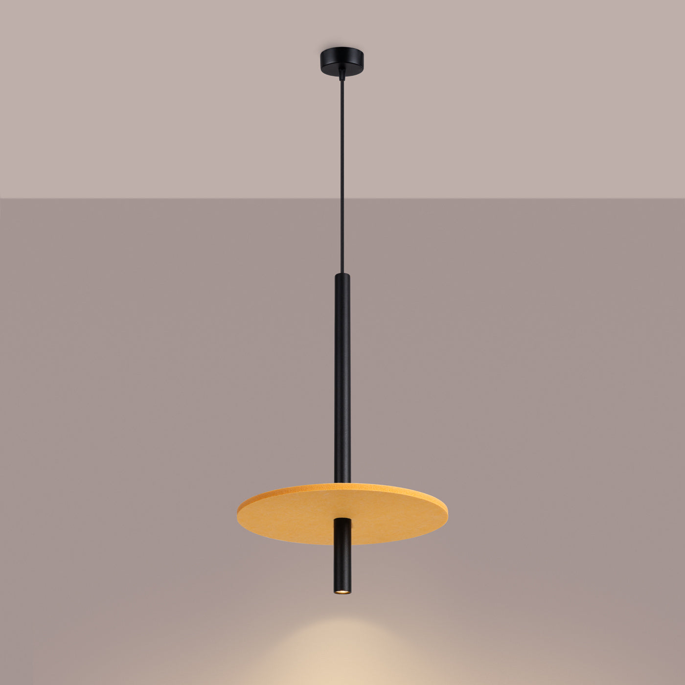 Modern Felt Disc Pendant Light G9 - Navy Yellow Beige Kitchen