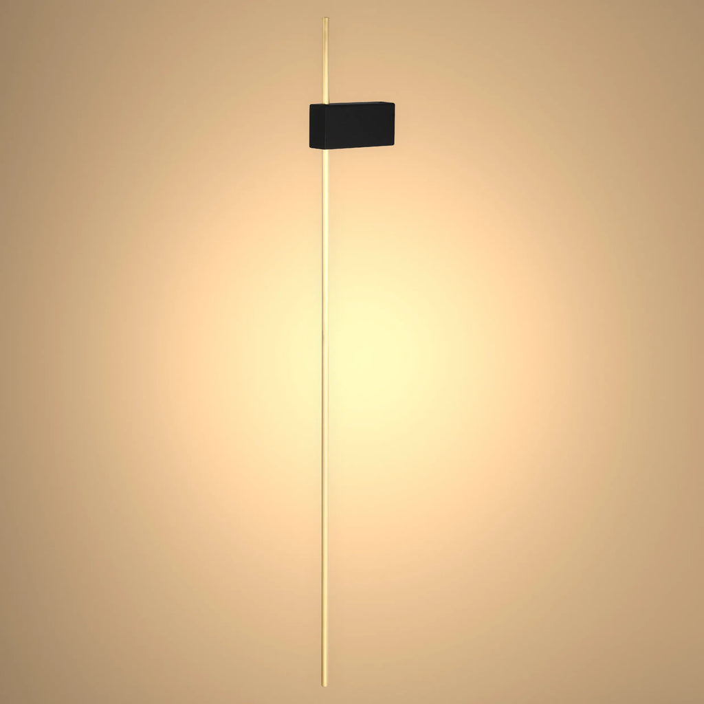 Aurora Linear LED Wall Light - Dimmable Black Gold Hallway Picture