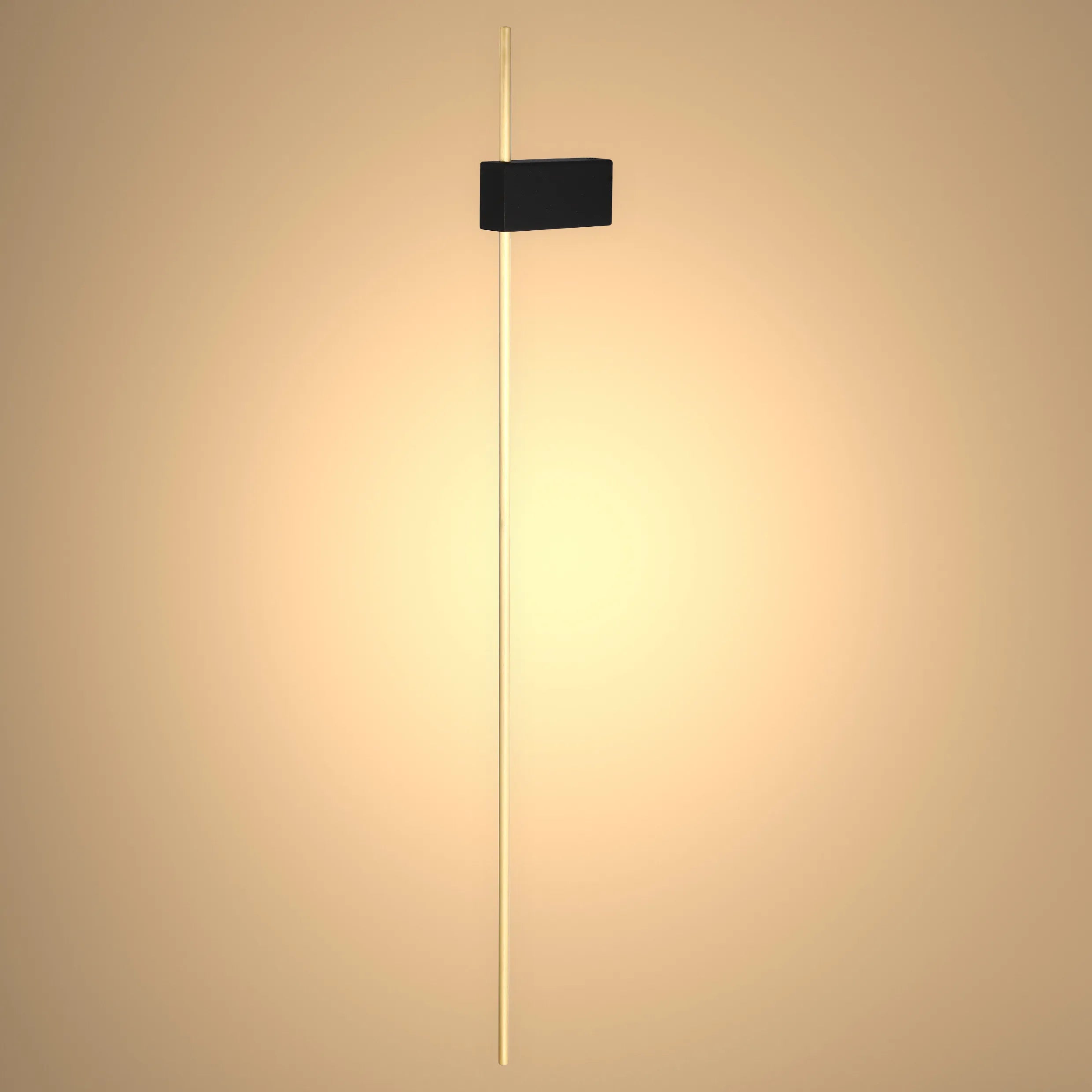 Aurora Linear LED Wall Light - Dimmable Black Gold Hallway Picture