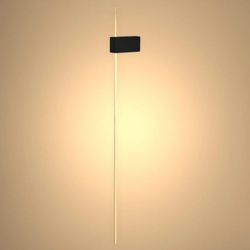 Aurora Linear LED Wall Light - Dimmable Black Gold Hallway Picture