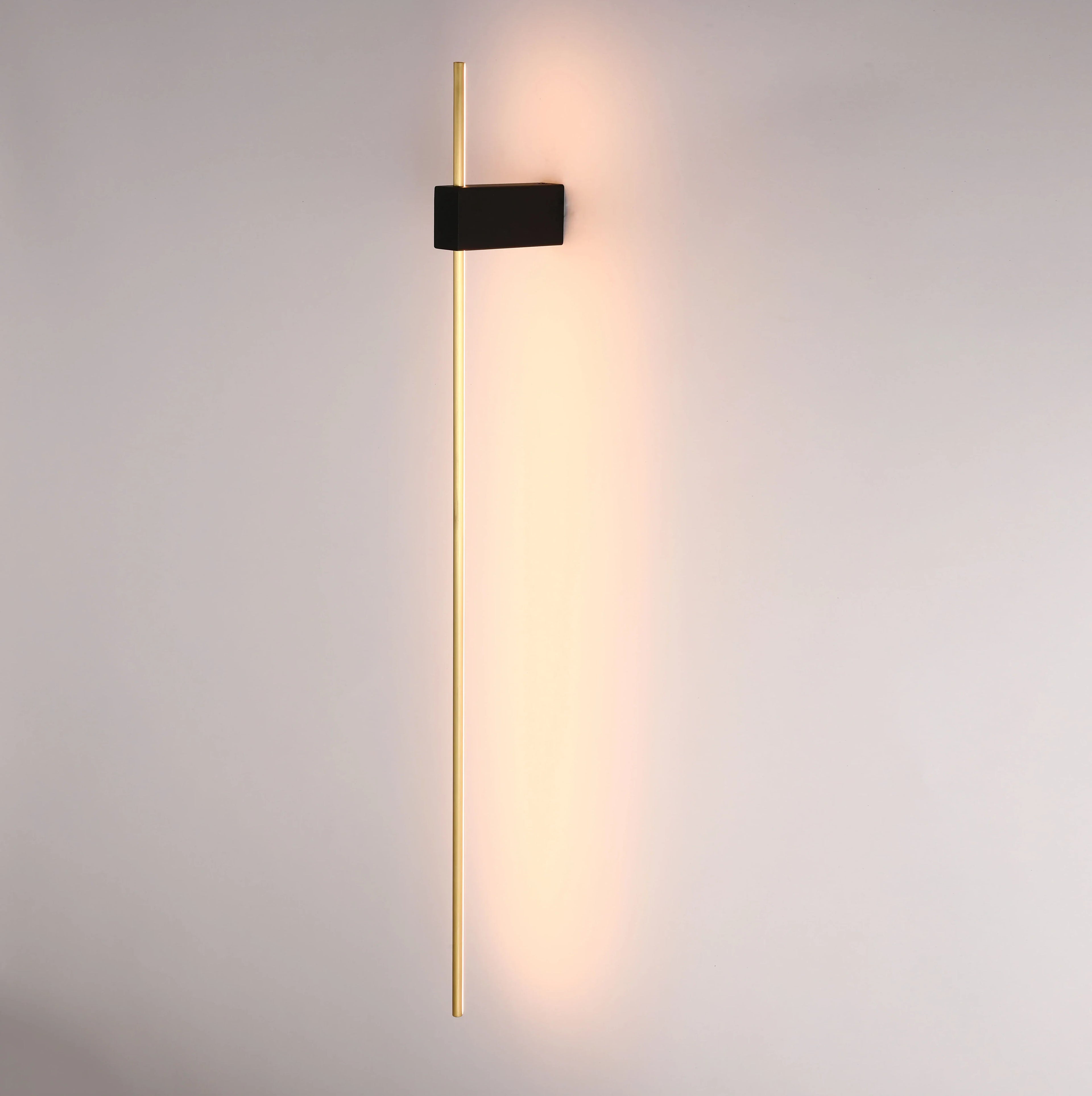 Aurora Linear LED Wall Light - Dimmable Black Gold Hallway Picture