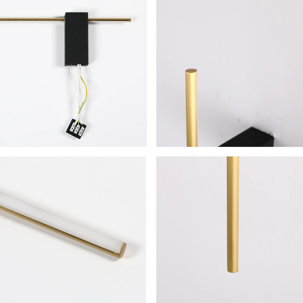 Aurora Linear LED Wall Light - Dimmable Black Gold Hallway Picture