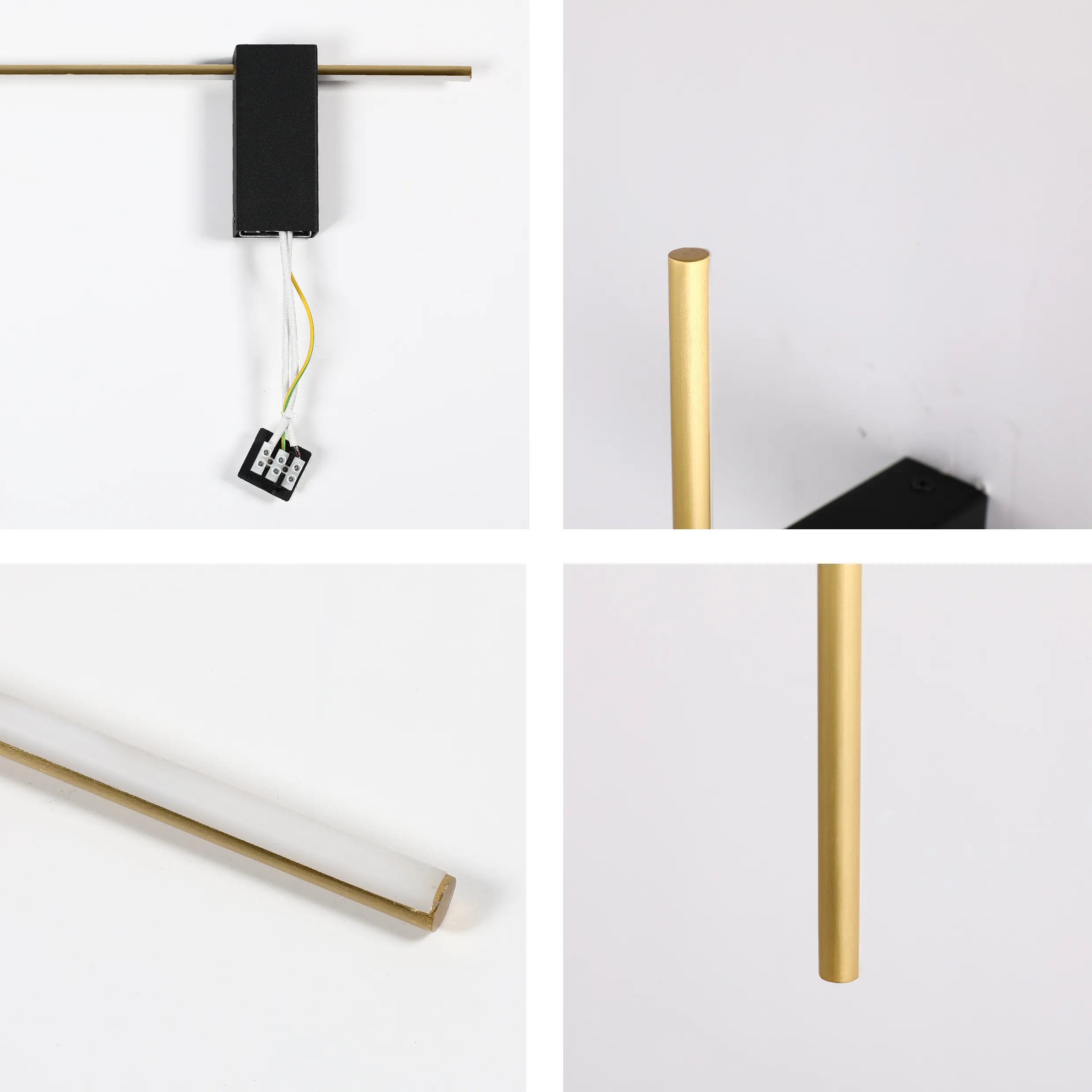 Aurora Linear LED Wall Light - Dimmable Black Gold Hallway Picture