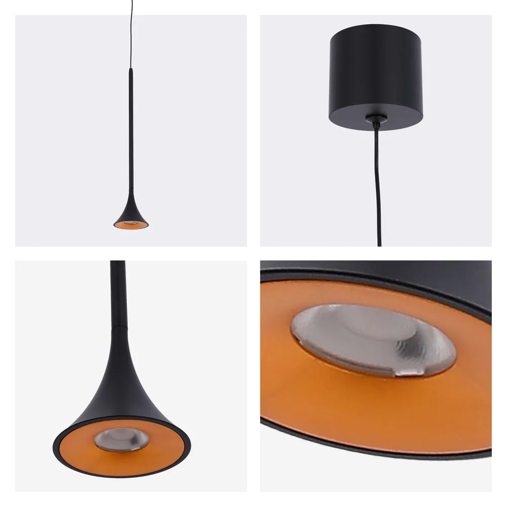 Trumpet Mini Pendant Spotlight - 5W LED Warm Bar Island Light